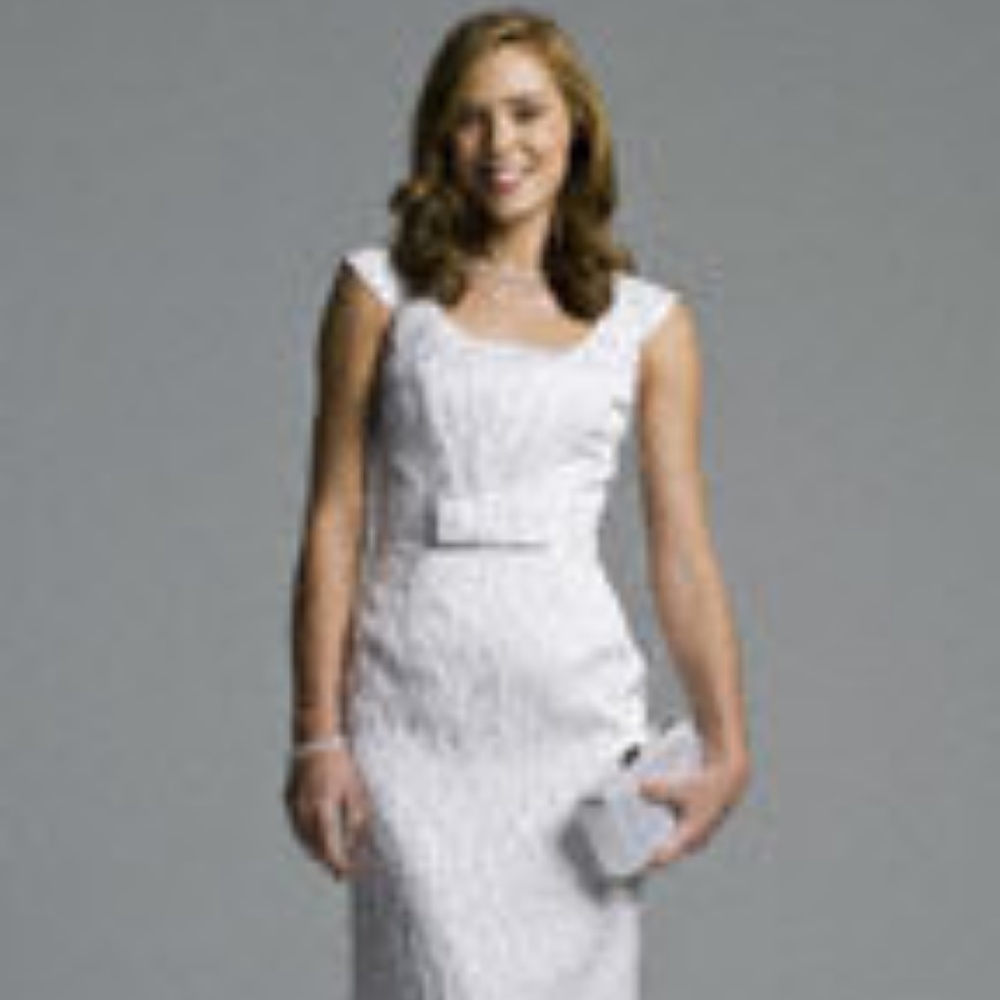 Cocktail length sheath wedding dress NWT